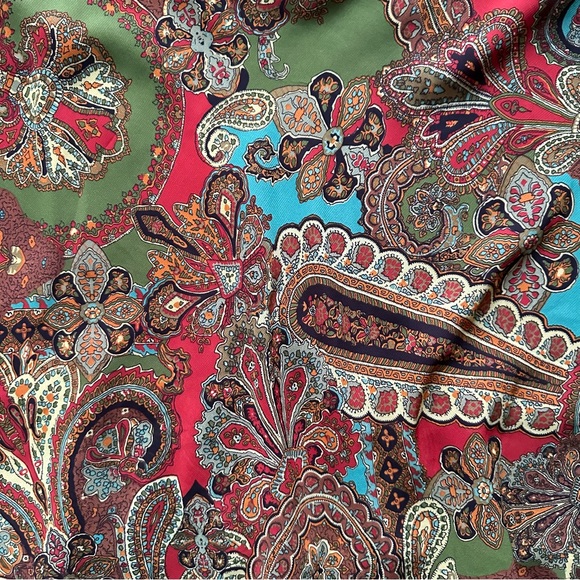 Ralph Lauren women’s plus size 16 tiered layered midi skirt multicolor paisley - Picture 2 of 15